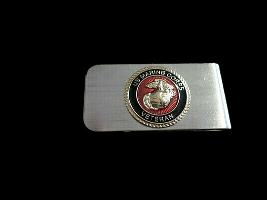 U.S MILITARY MARINE CORPS VETERAN MONEY CLIP OFFICIAL LICENSED PRODUCT