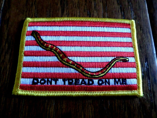 DON'T TREAD ON ME FLAG PATCH 3 1/2" X 2 1/2" INCHES HEAT TRANSFER