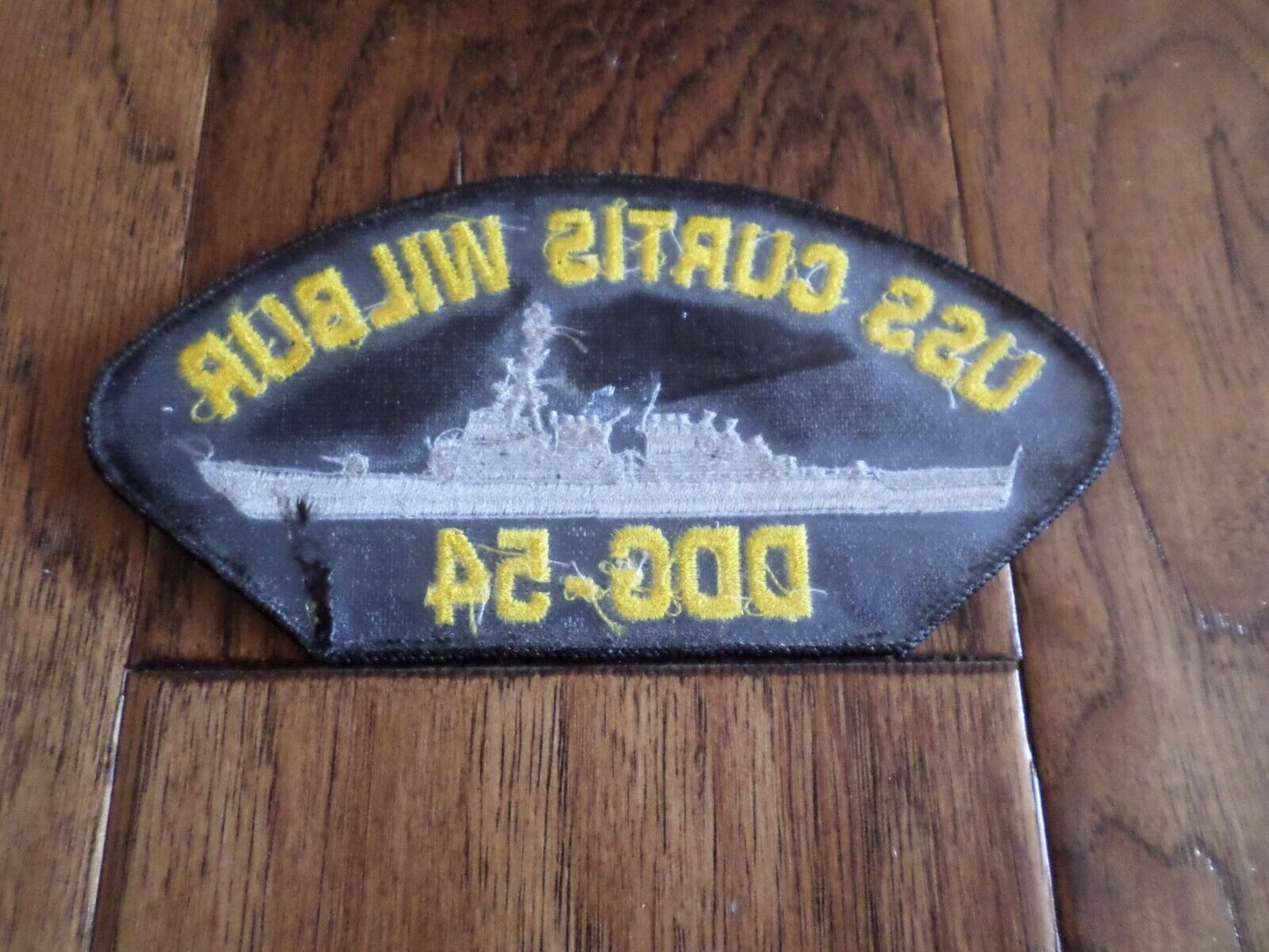 U.S NAVY SHIP HAT PATCH USS CURTIS WILBUR DDG-54 SHIP PATCH HEAT TRANSFER