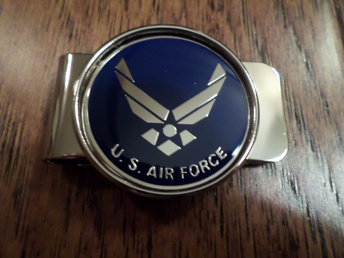 U.S MILITARY AIR FORCE MONEY CLIP BRASS CONSTRUCTION OFFICIAL AIR FORCE PRODUCT