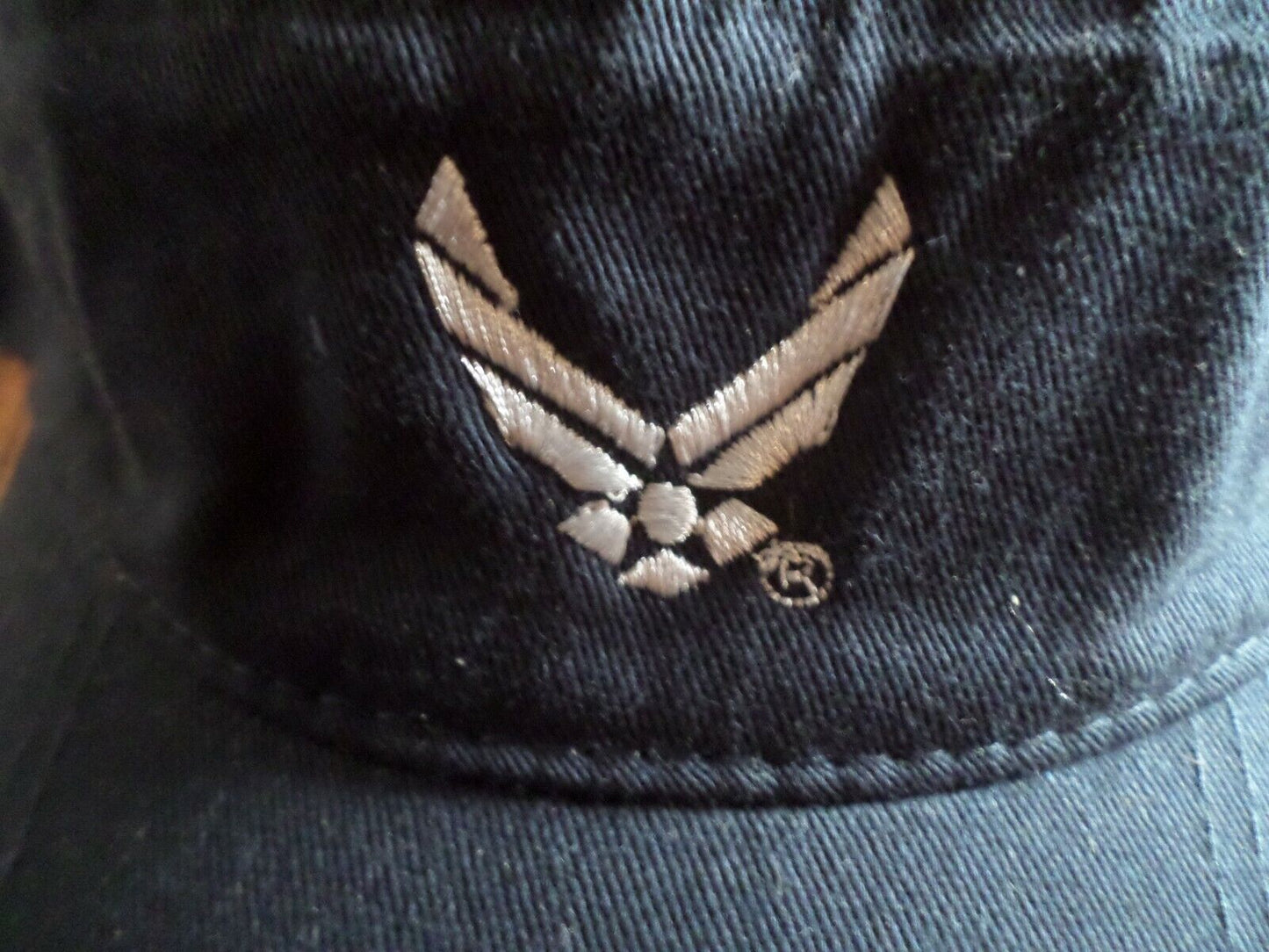 U.S AIR FORCE SUN VISOR CAP BLUE HAT WITH EMBROIDERED AIR FORCE WINGS LOGO