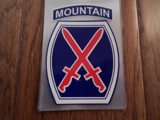 U.S MILITARY ARMY 10TH MOUNTAIN WINDOW DECAL BUMPER STICKER 3.25 X 4.25