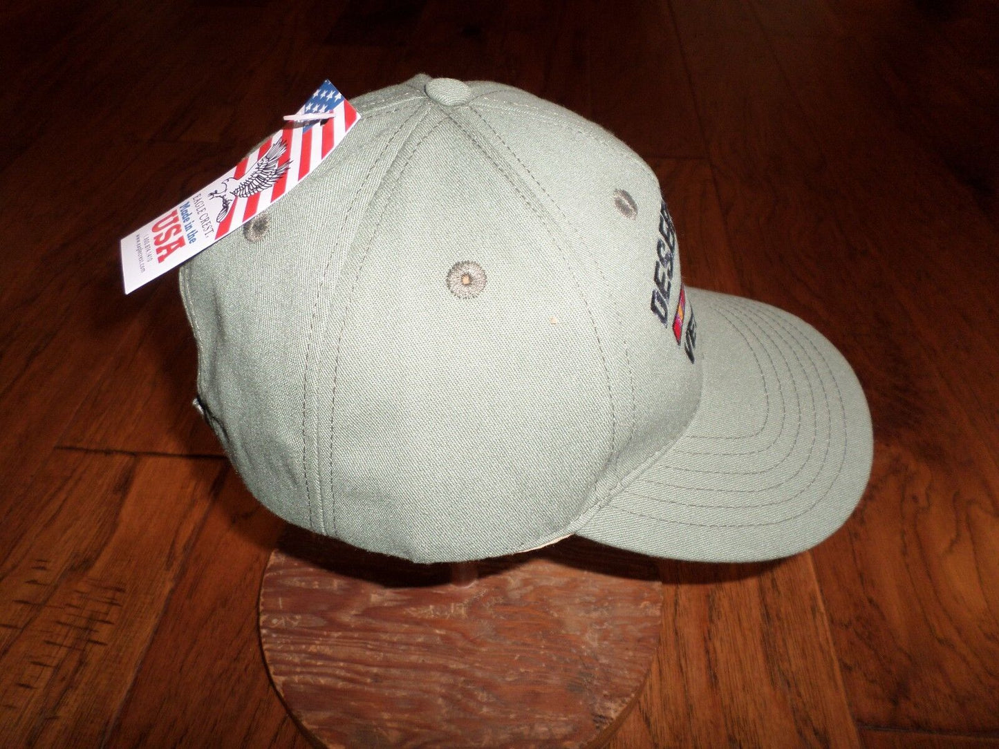 U.S MILITARY DESERT STORM VETERAN HAT MILITARY OFFICIAL CAP OD GREEN USA MADE