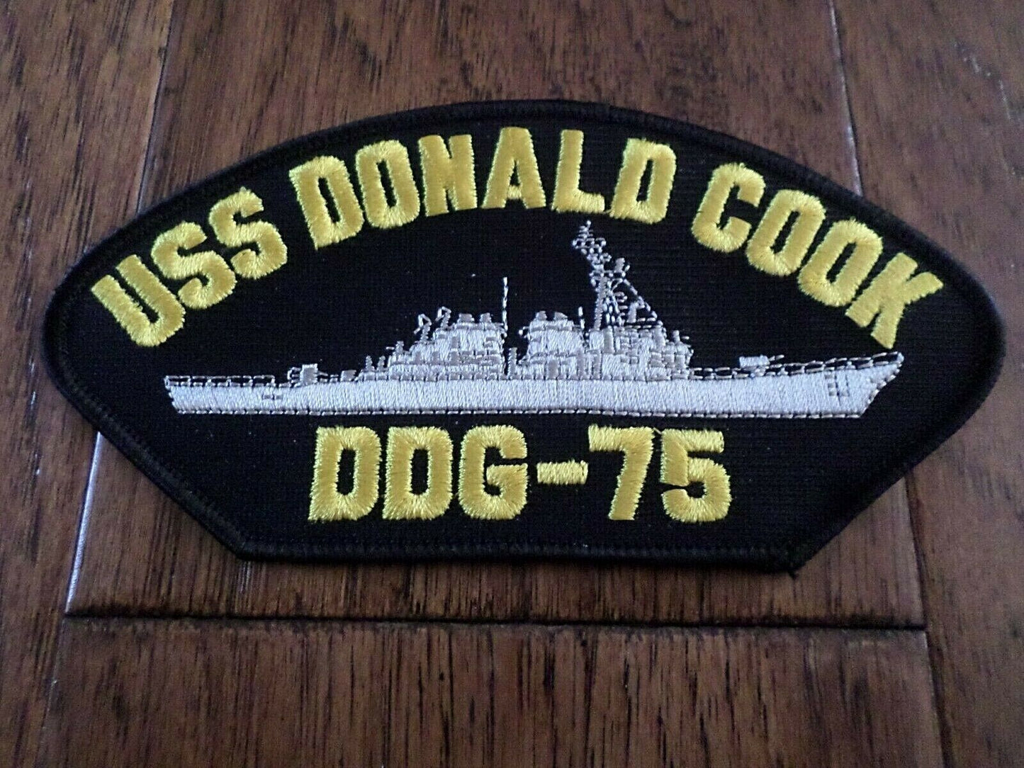 U.S NAVY SHIP HAT PATCH. USS DONALD COOK DDG-75 SHIP PATCH U.S.A MADE