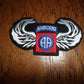 NEW U.S MILITARY ARMY 82nd AIRBORNE JUMP WINGS PATCH FULL COLOR 4"X 2"