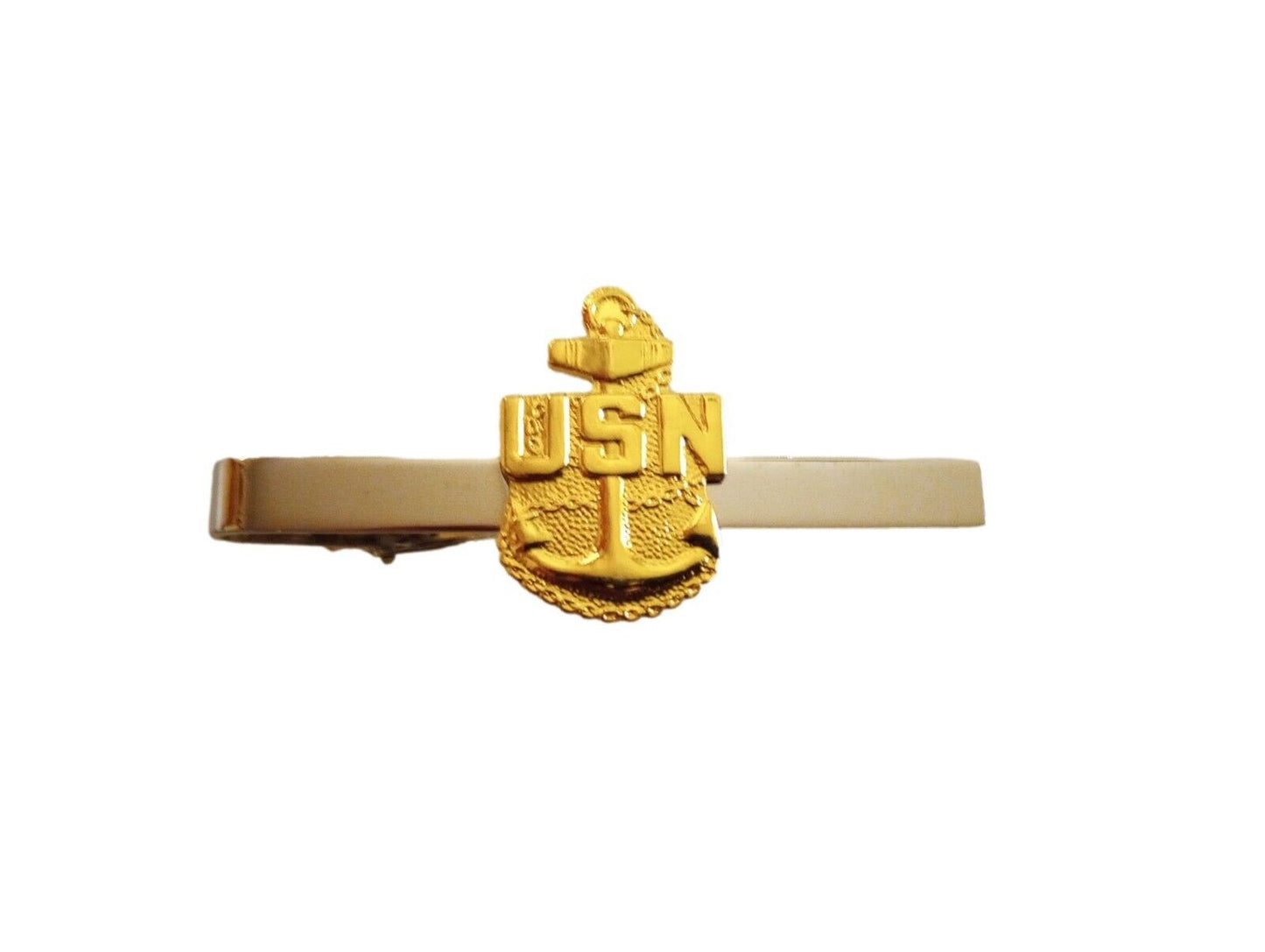 U.S MILITARY NAVY CPO TIE BAR CHIEF PETTY OFFICER TIE TAC USA MADE CLIP ON