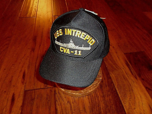 USS INTREPID CVA-11 NAVY SHIP HAT OFFICIAL U.S MILITARY BALL CAP U.S.A MADE