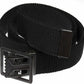 U.S MILITARY ISSUE BLACK WEB  BELT WITH BLACK OPEN FACE BUCKLE ARMY 60" INCHES