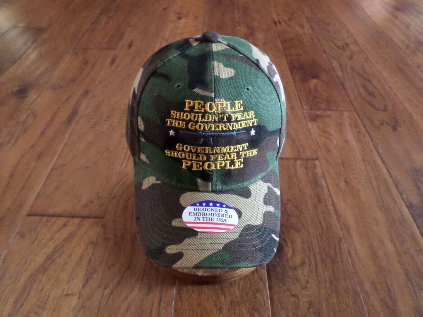 2nd AMENDMENT HAT FEAR THE GOVERNMENT CAP EMBROIDERED CAMOUFLAGE