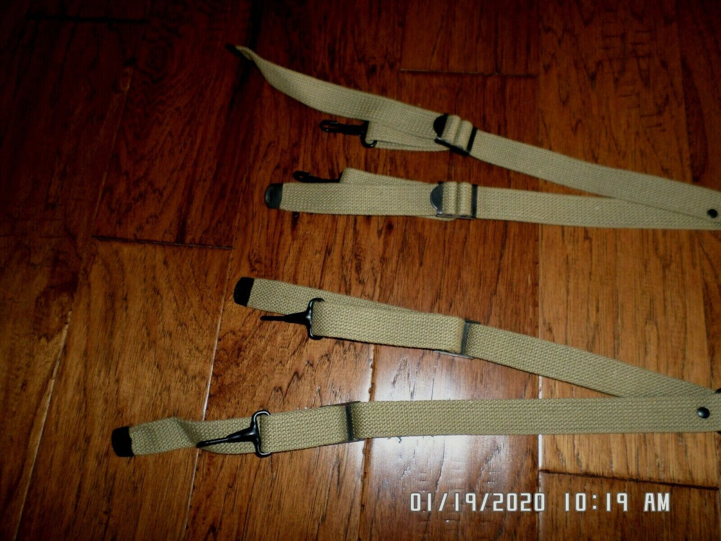 WWII U.S MILITARY ARMY M-1936 COMBAT SUSPENDERS KHAKI NEW IN BAGS