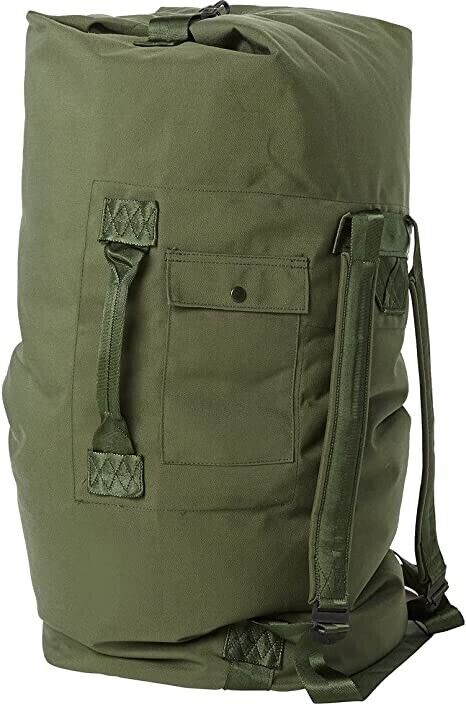 NEW VINTAGE MILITARY ISSUE CANVAS DUFFLE BAG EQUIPMENT SEA BAG USA MADE