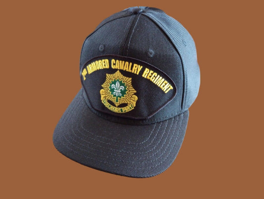 U.S ARMY 2ND ARMORED CAVALRY REGIMENT HAT MILITARY OFFICIAL BALL CAP U.S.A MADE