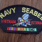 U.S MILITARY NAVY SEABEE VIETNAM VETERAN HAT PATCH  3" X 5"