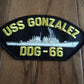 U.S NAVY SHIP HAT PATCH USS GONZALEZ DDG-66 SHIP PATCH HEAT TRANSFER