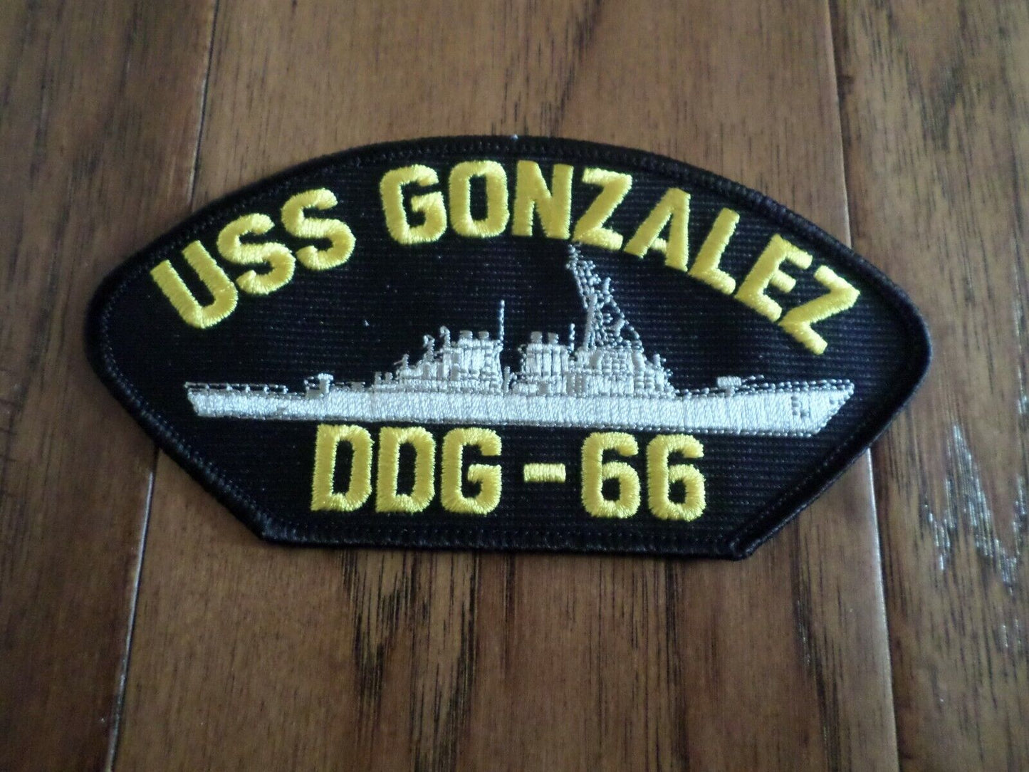 U.S NAVY SHIP HAT PATCH USS GONZALEZ DDG-66 SHIP PATCH HEAT TRANSFER