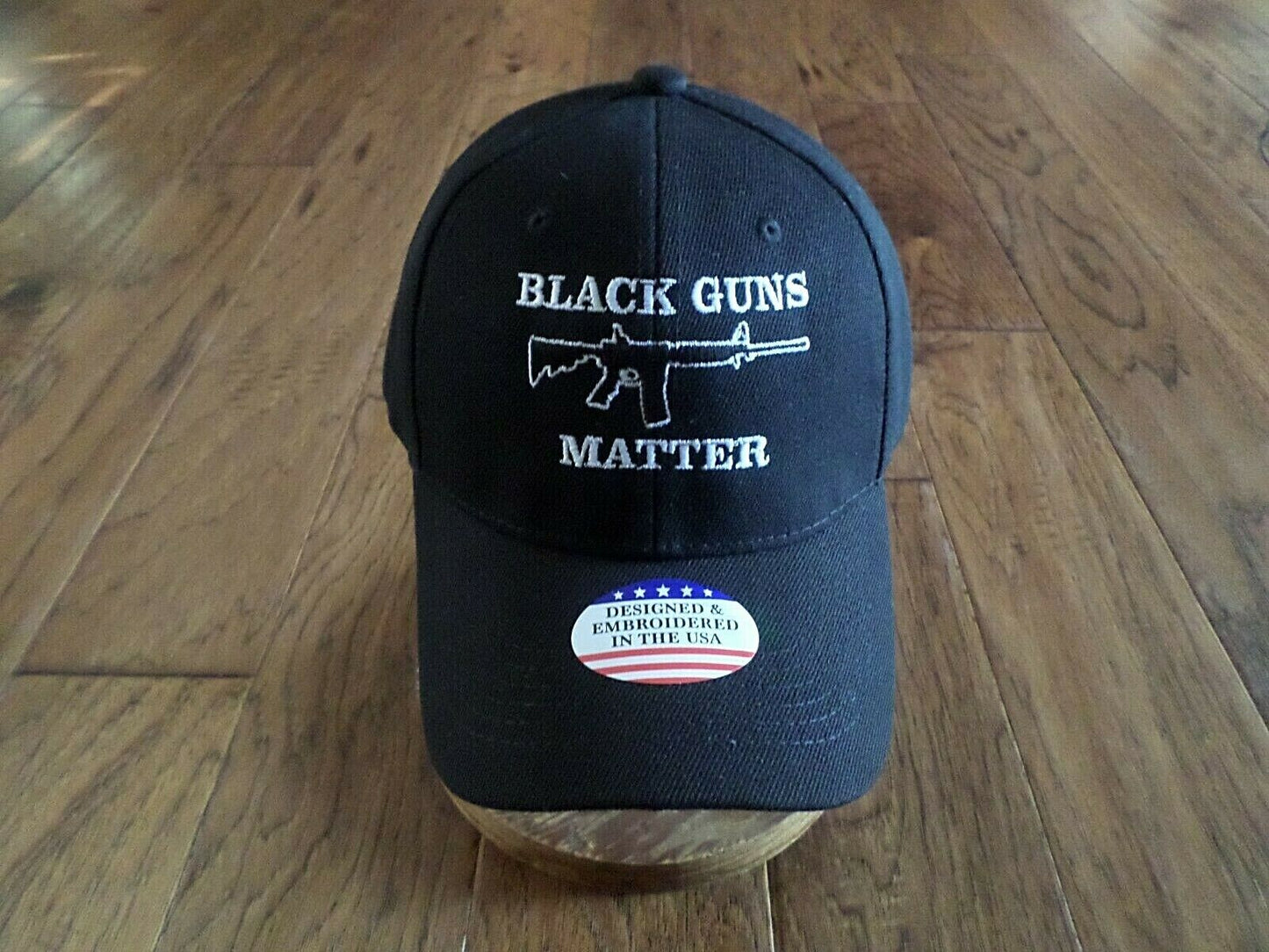BLACK GUNS MATTER 6 PANEL CAP EMBROIDERED HAT 2nd AMENDMENT
