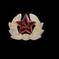 RUSSIAN MILITARY HAT CAP BADGE SINGLE POST 2" PIN SOVIET UNION HAMMER & CYCLE