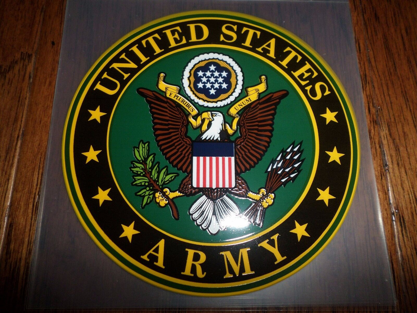 U.S MILITARY ARMY CREST LOGO WINDOW DECAL STICKER 4.25" X 4.5" FULL COLOR