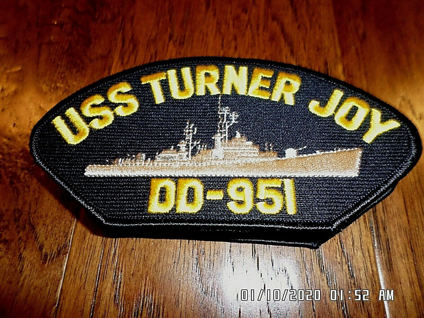 U.S NAVY SHIP HAT PATCH USS TURNER JOY DD-951 SHIP PATCH HEAT TRANSFER