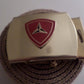 U.S MILITARY KHAKI WEB BELT WITH 3rd MARINE CORPS BRASS BUCKLE MADE IN THE U.S.A