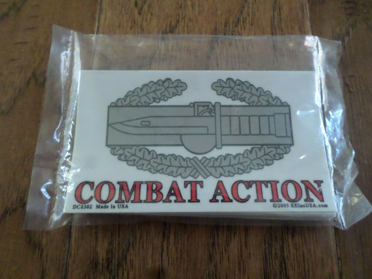 Combat Action Ribbon Sticker U.S MILITARY ARMY COMBAT ACTION BADGE WINDOW DECAL BUMPER STICKER CAB ...