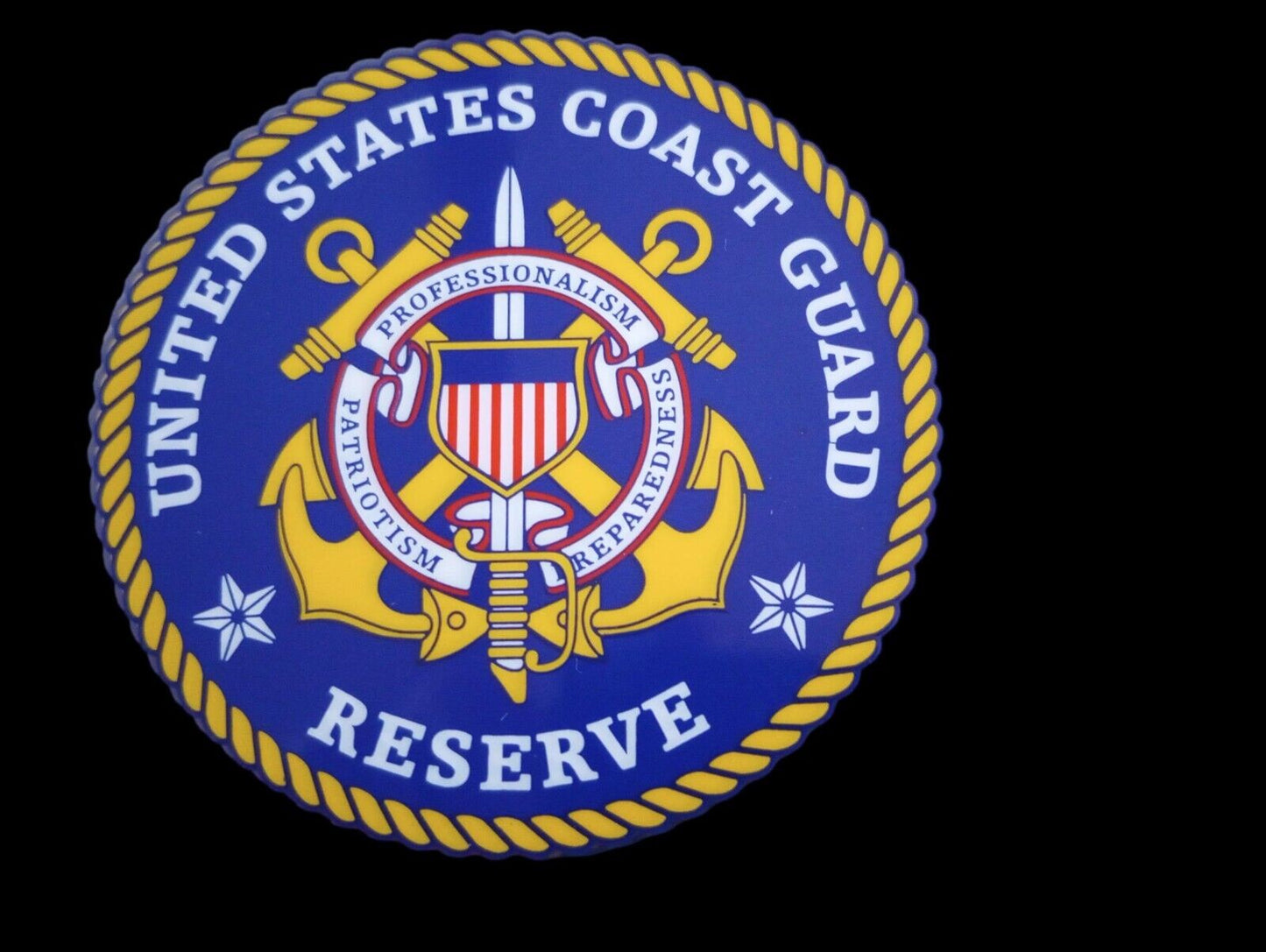 U.S COAST GUARD RESERVE WINDOW DECAL STICKER 3.75" X 3.75" INCHES