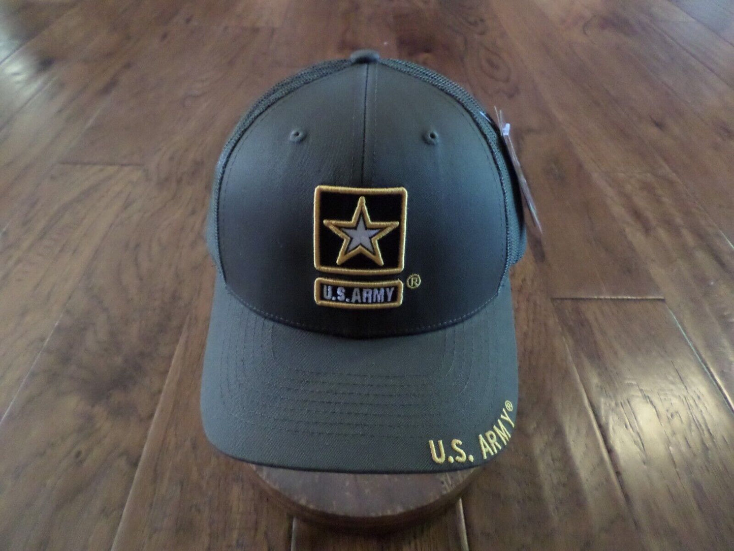 U.S Army Hat Cap Cotton Mesh Back OD Green Baseball Cap Army Star Logo