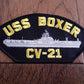 USS BOXER CV-21 U.S NAVY SHIP HAT PATCH CARRIER U.S.A MADE HEAT TRANSFER