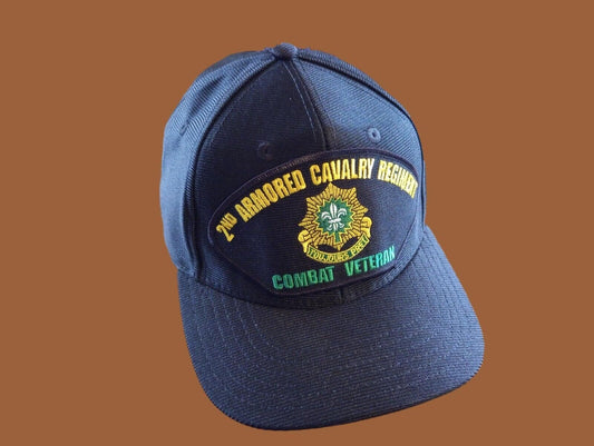 U.S ARMY 2ND ARMORED CAVALRY REGIMENT HAT COMBAT VETERAN MILITARY OFFICIAL CAP