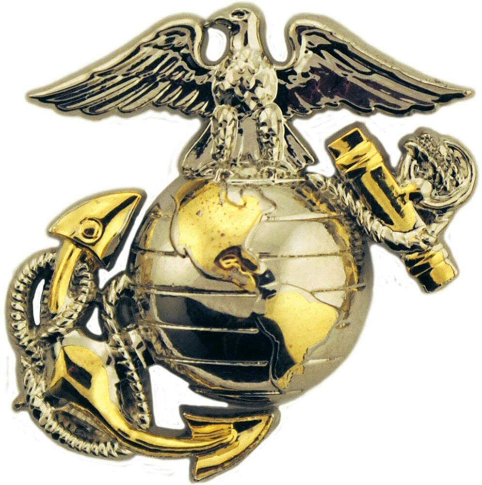 U.S MARINE CORPS EGA LAPEL HAT PIN USMC EAGLE GLOBE & ANCHOR LEFT EMBLEM