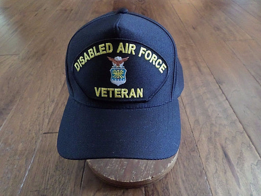 U.S DISABLED AIR FORCE VETERAN HAT OFFICIAL U.S MILITARY BALL CAP U.S.A MADE