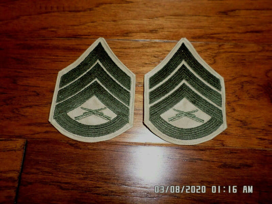 MARINE CORPS STAFF SERGEANT SHOULDER PATCHES SERVICE KHAKI UNIFORM CHEVRON