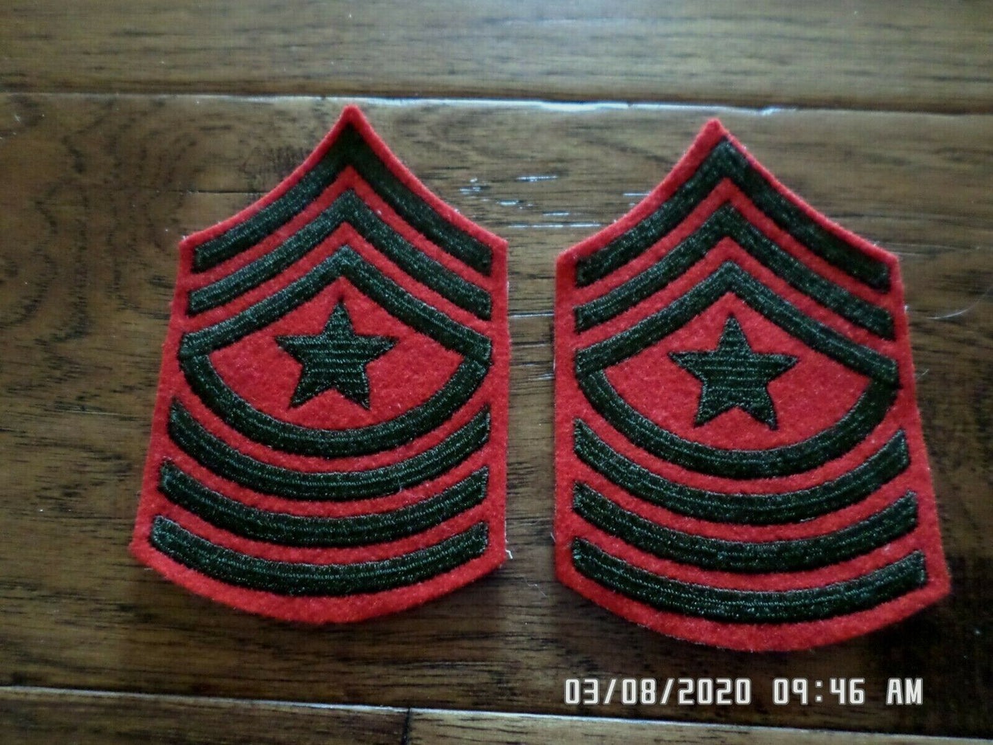 MARINE CORPS SERGEANT MAJOR PATCHES ALPHA SERVICE FEMALE DRESS UNIFORM CHEVRON