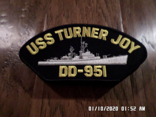 U.S NAVY SHIP HAT PATCH USS TURNER JOY DD-951 SHIP PATCH HEAT TRANSFER