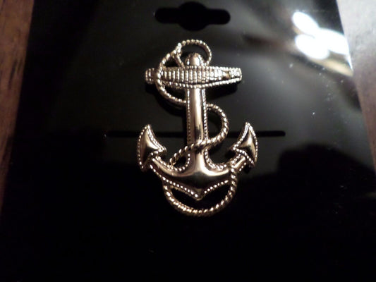 U.S NAVY GOLD ANCHOR LAPEL HAT PIN U.S MILITARY MINIATURE SIZE 1" X 1/4"