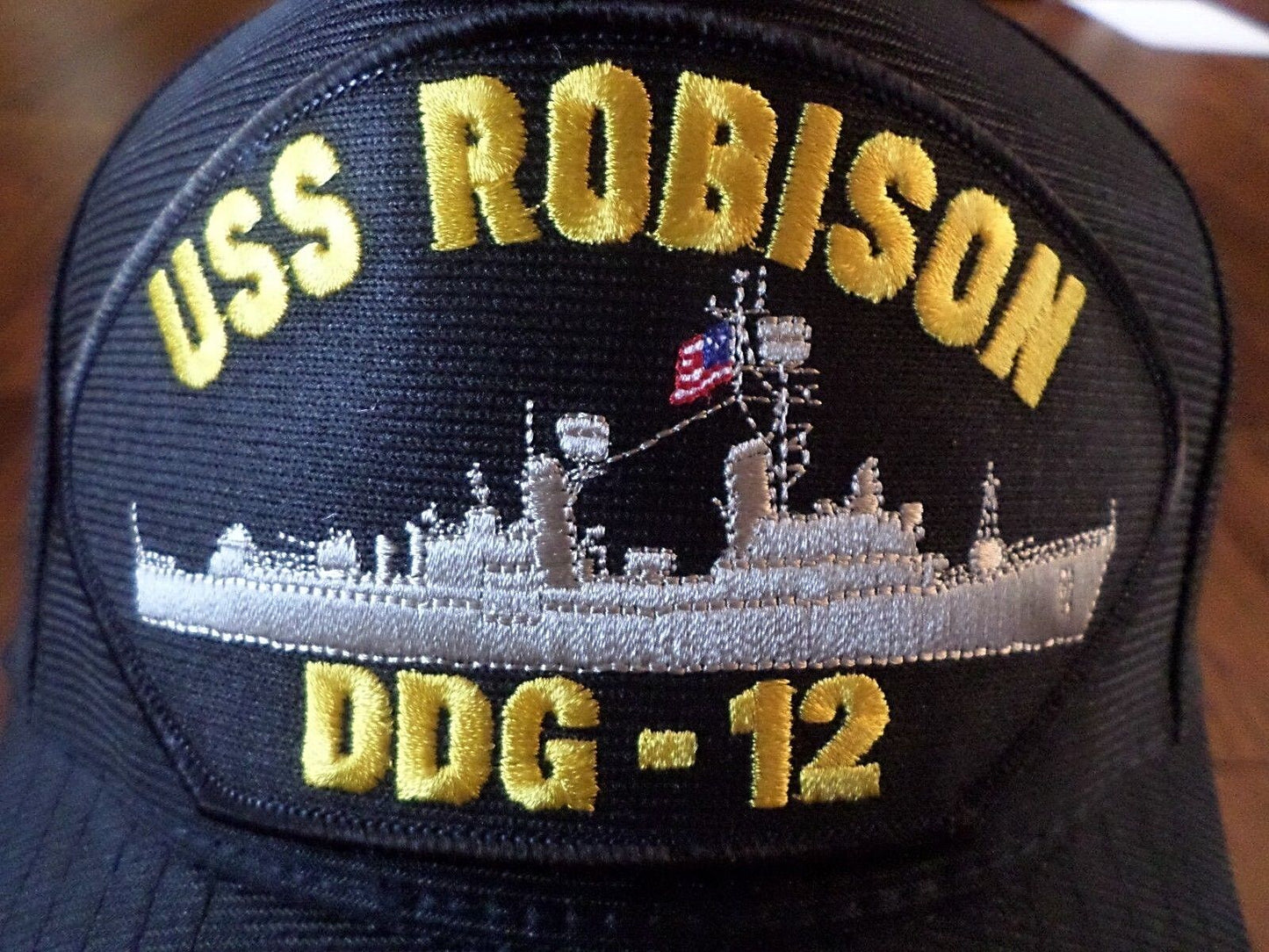 USS ROBISON DDG-12 U.S NAVY SHIP HAT U.S MILITARY OFFICIAL BALL CAP U.S.A MADE