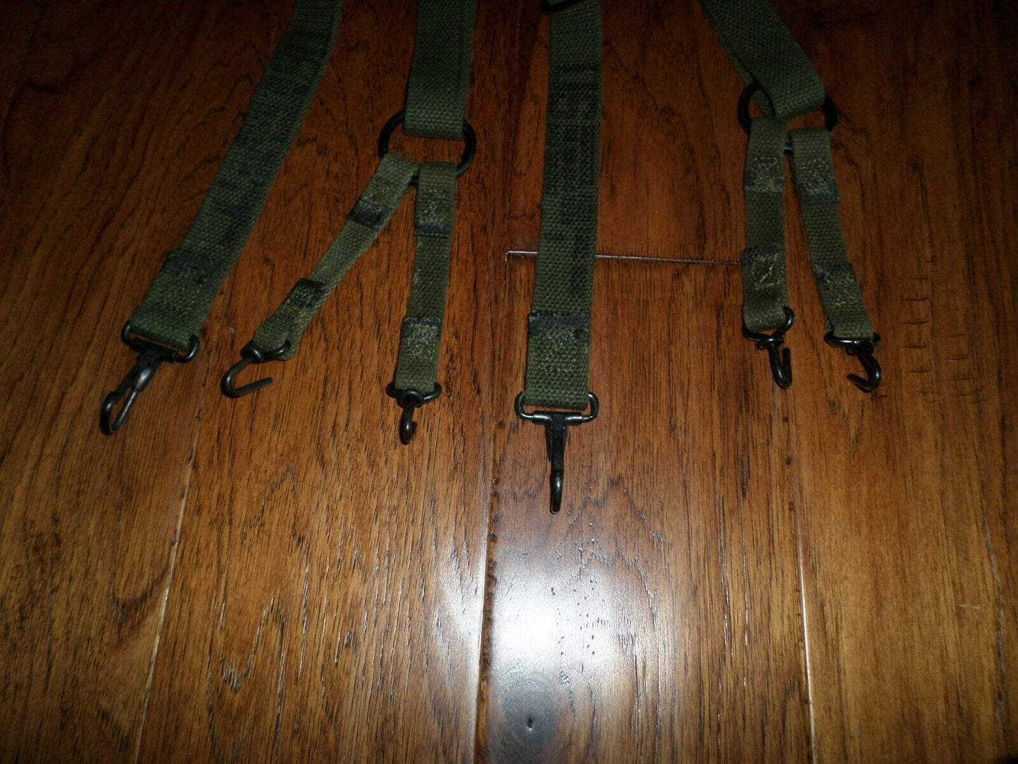 USMC MARINE CORPS VIETNAM ISSUE M1941 COMBAT FIELD SUSPENDERS DATED 1967-1968