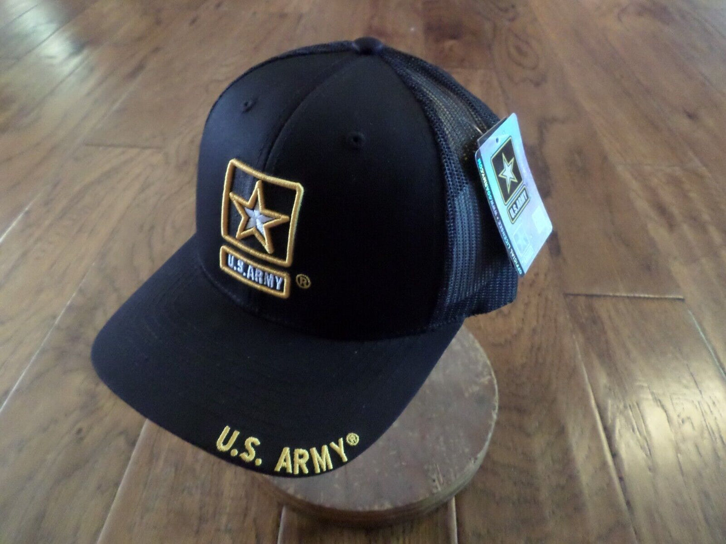 U.S Army Hat Cap Cotton Mesh Back Black Baseball Cap Army Star Logo