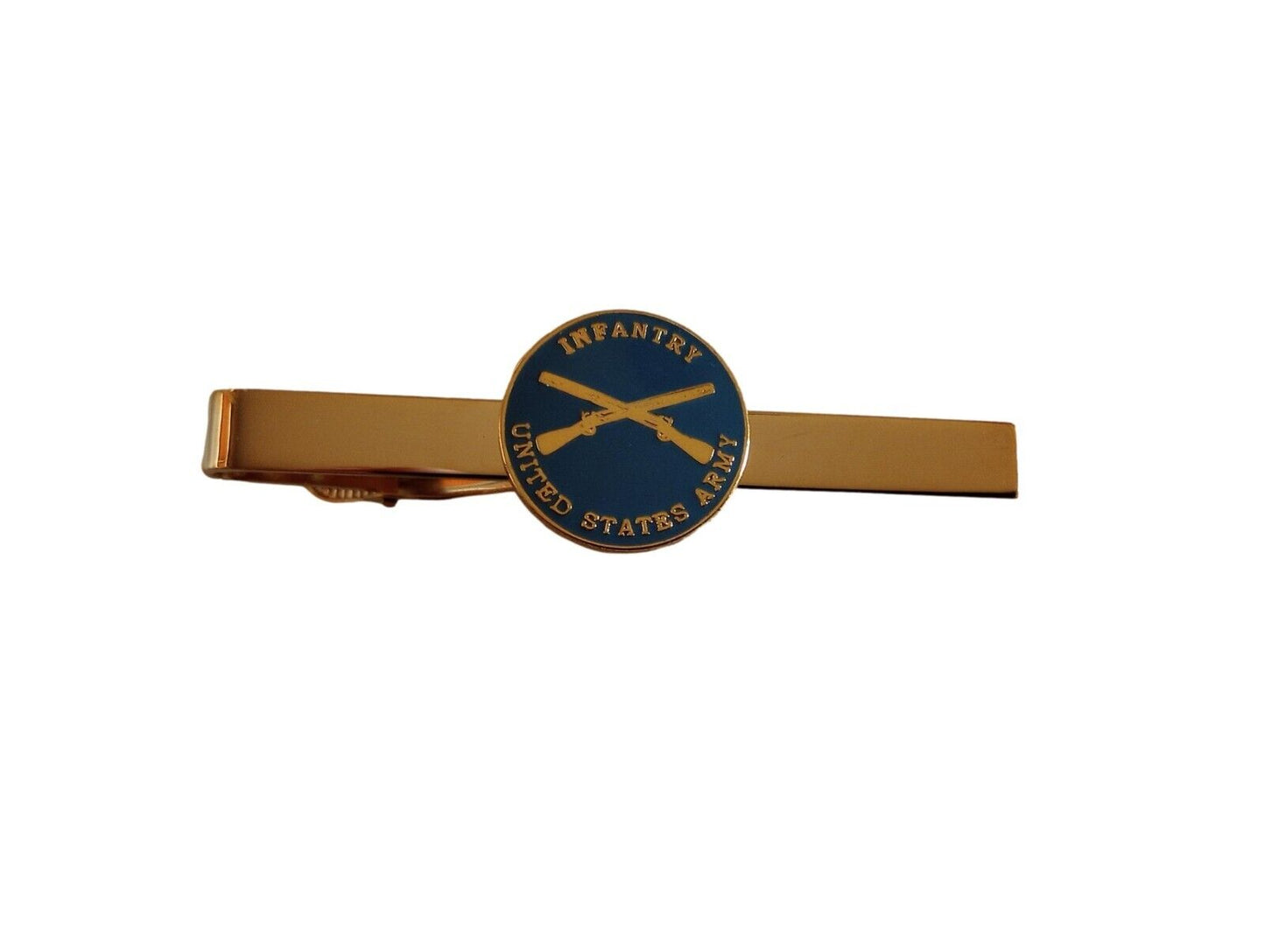 U.S MILITARY U.S ARMY INFANTRY TIE BAR TIE TAC CLIP ON U.S.A MADE