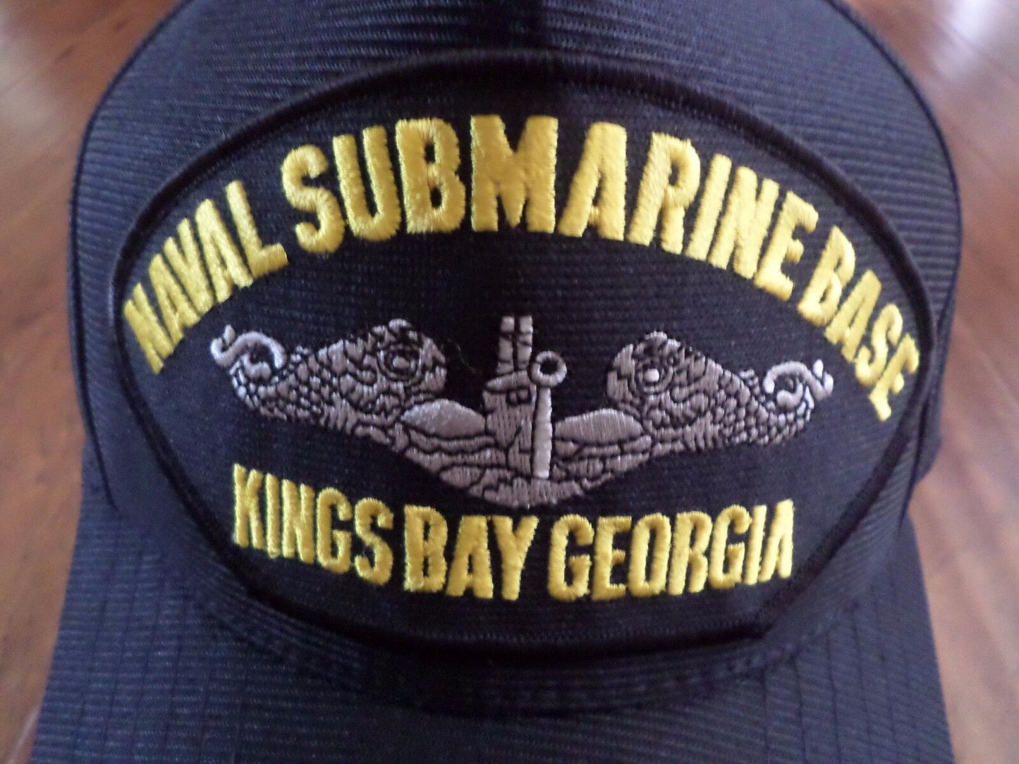 NAVAL SUBMARINE BASE KINGS BAY GEORGIA HAT OFFICIAL MILITARY BALL CAP USA MADE