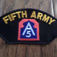 U.S MILITARY 5th ARMY HAT PATCH FIFTH ARMY EMBROIDERED PATCH U.S ARMY