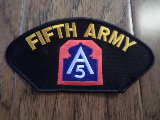 U.S MILITARY 5th ARMY HAT PATCH FIFTH ARMY EMBROIDERED PATCH U.S ARMY