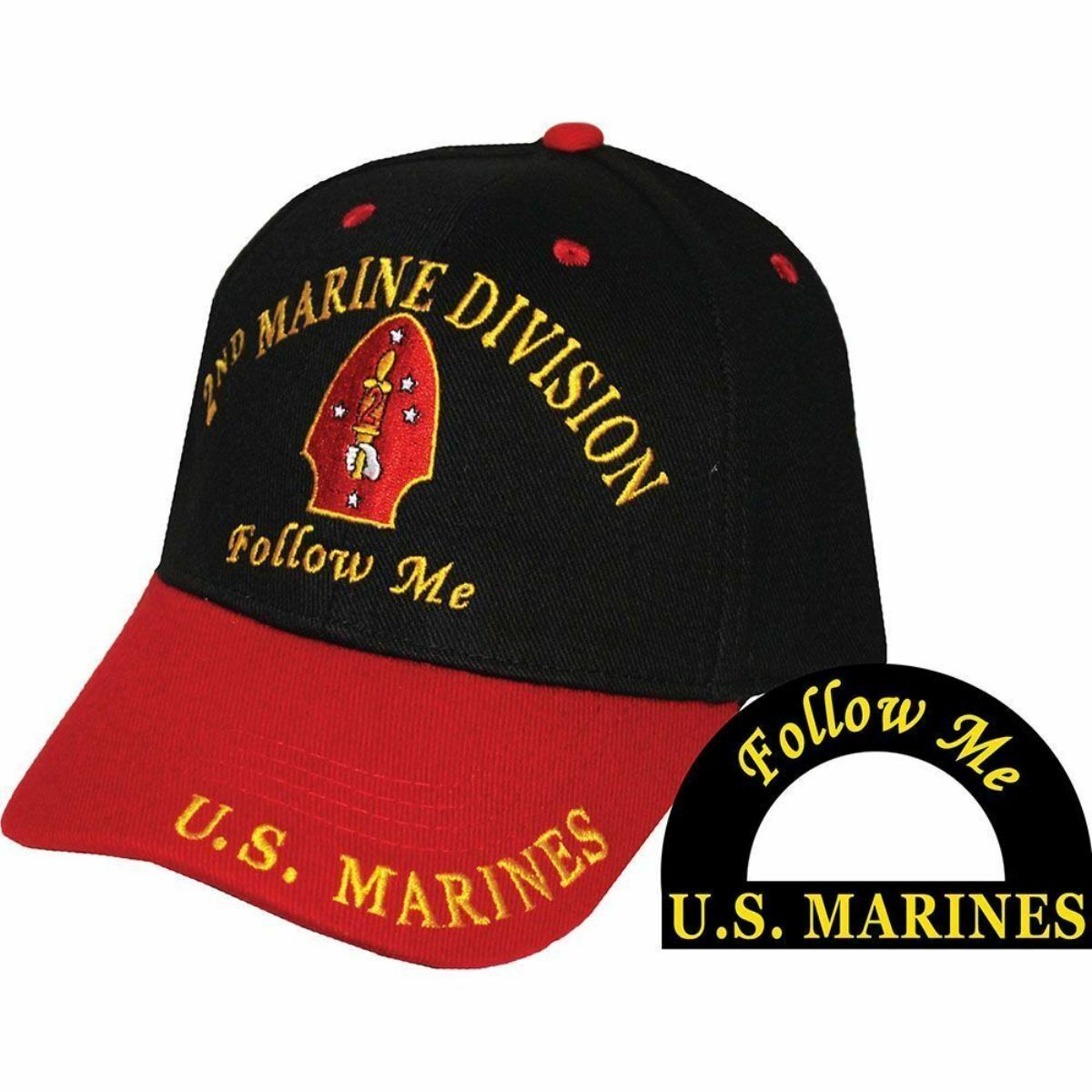 U.S Military 2nd Marine Corps Division hat ball cap Embroidered USMC Licensed