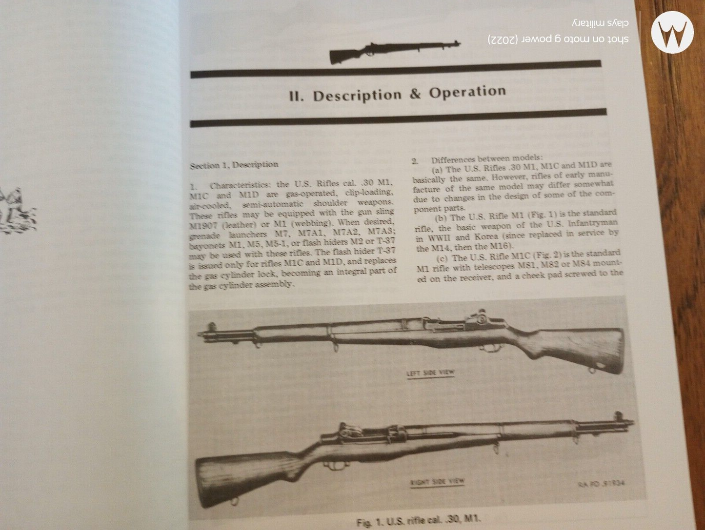 US ARMY GARAND RIFLE OWNERS BOOK OPERATIONS MAINTENANCE REPAIR ASSEMBLY