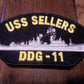 U.S NAVY SHIP HAT PATCH. USS SELLERS DDG-11 SHIP PATCH U.S.A MADE HEAT TRANSFER