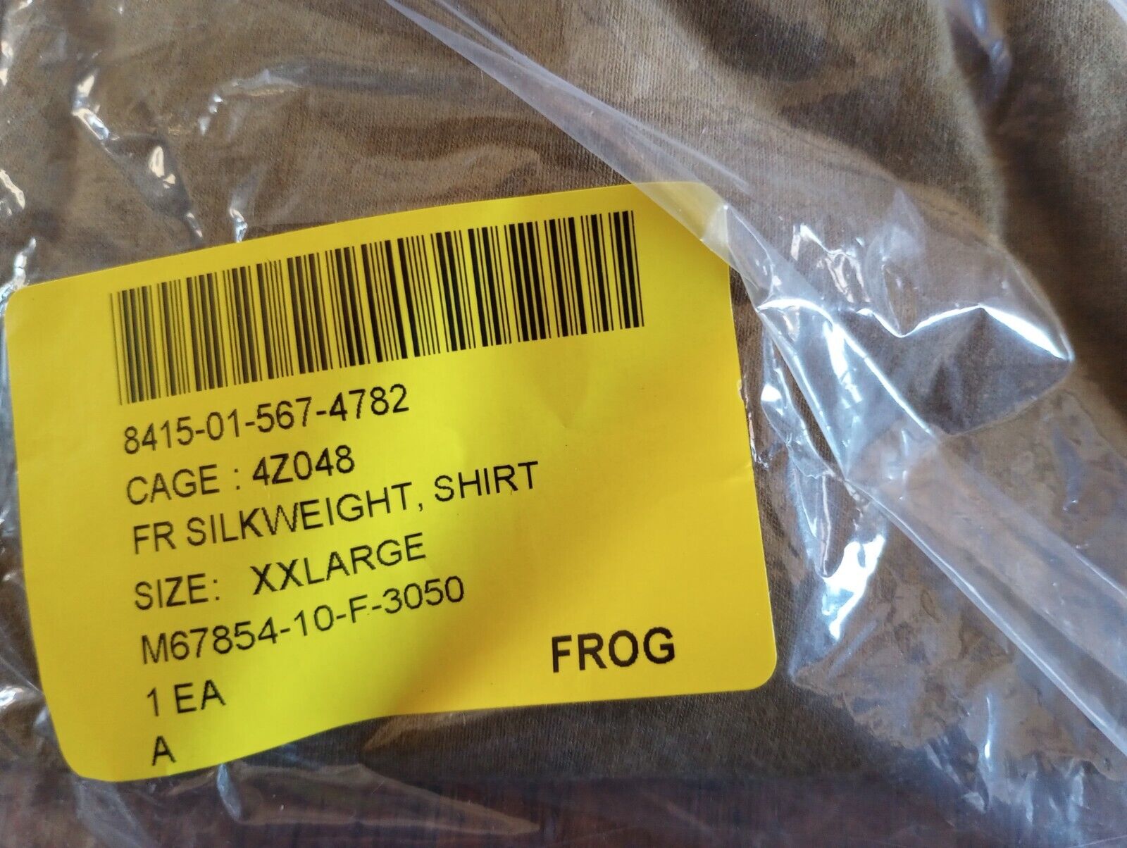 USMC FROG Silk Weight Base Layer Thermal Top XGO