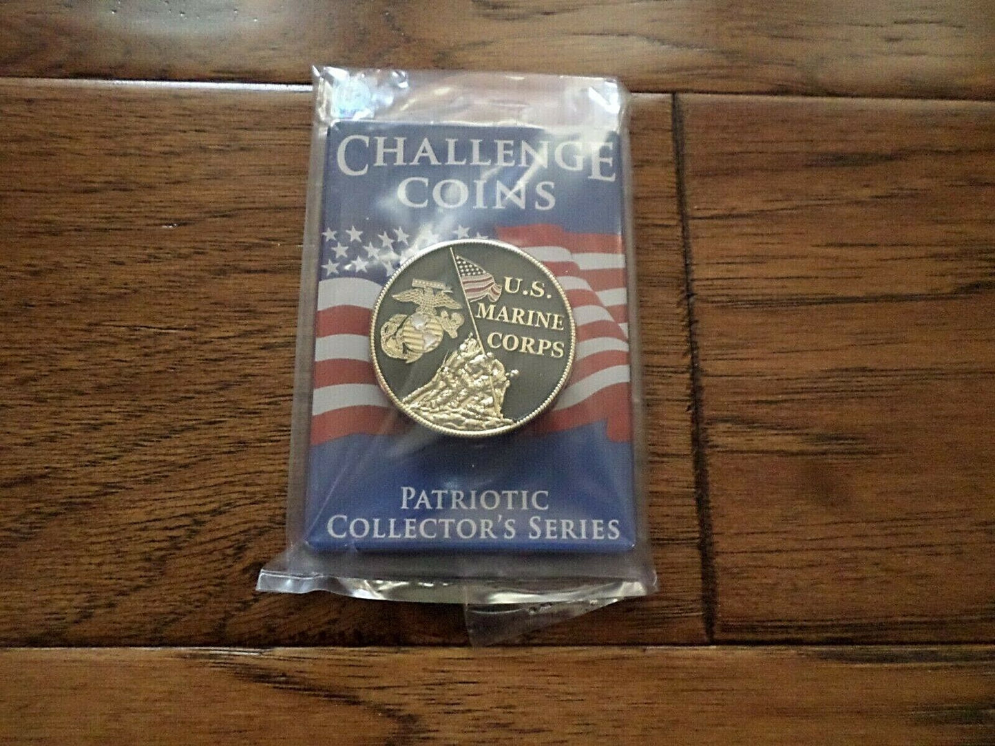 U.S MARINE CORPS USMC IWO JIMA CHALLENGE COIN NEW IN PACKAGE COLLECTOR'S SERIES