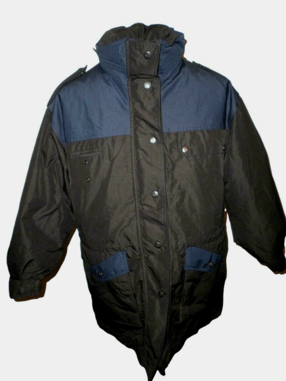 DUTCH POLICE WOMEN'S GORE-TEX COLD WEATHER COAT BLACK WITH BLUE TRIM