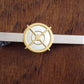 SNIPER SCOPE TIE BAR TIE TAC CLIP ON GOLD ON SILVER BAR U.S.A MADE