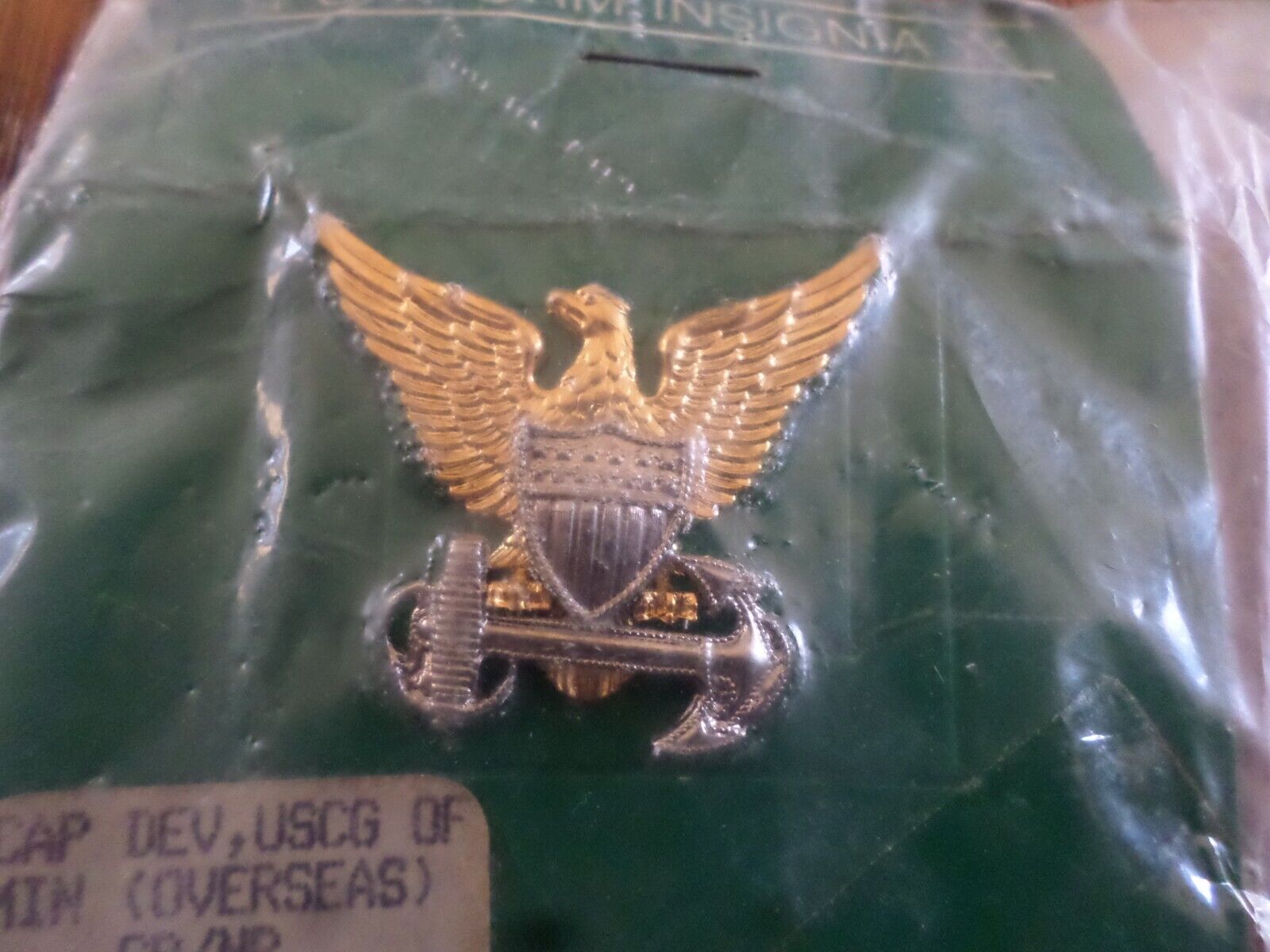 U.S COAST GUARD OFFICERS HAT CAP DEVICE INSIGNIA PIN MINIATURE U.S.A M ...